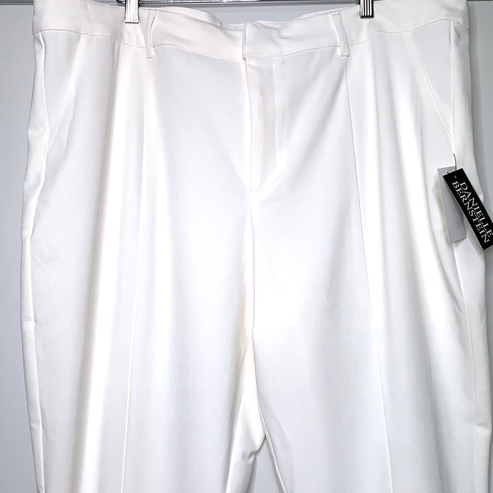 NWT DANIELLE BERNSTEIN Macy’s Off White Front Slit Dressy Pants Plus Size 20 W - Picture 3 of 12